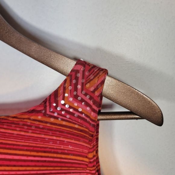 SEXY slinky 70s style red sequined cowl neck dress - Picture 7 of 9